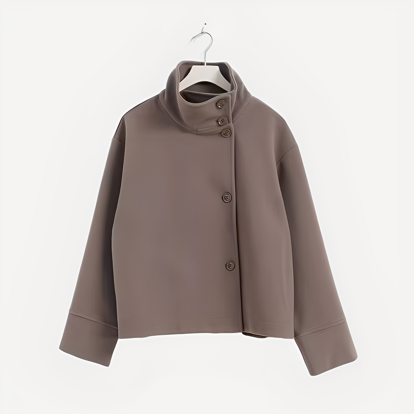Carolyn - Elegante Damen Wolljacke mit einem Knopf