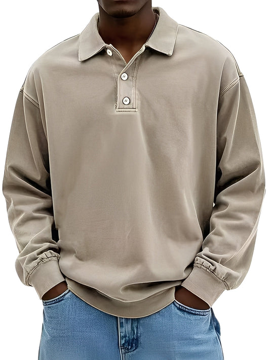 Clayton - Traditionelles Herren-Poloshirt mit langen Ärmeln