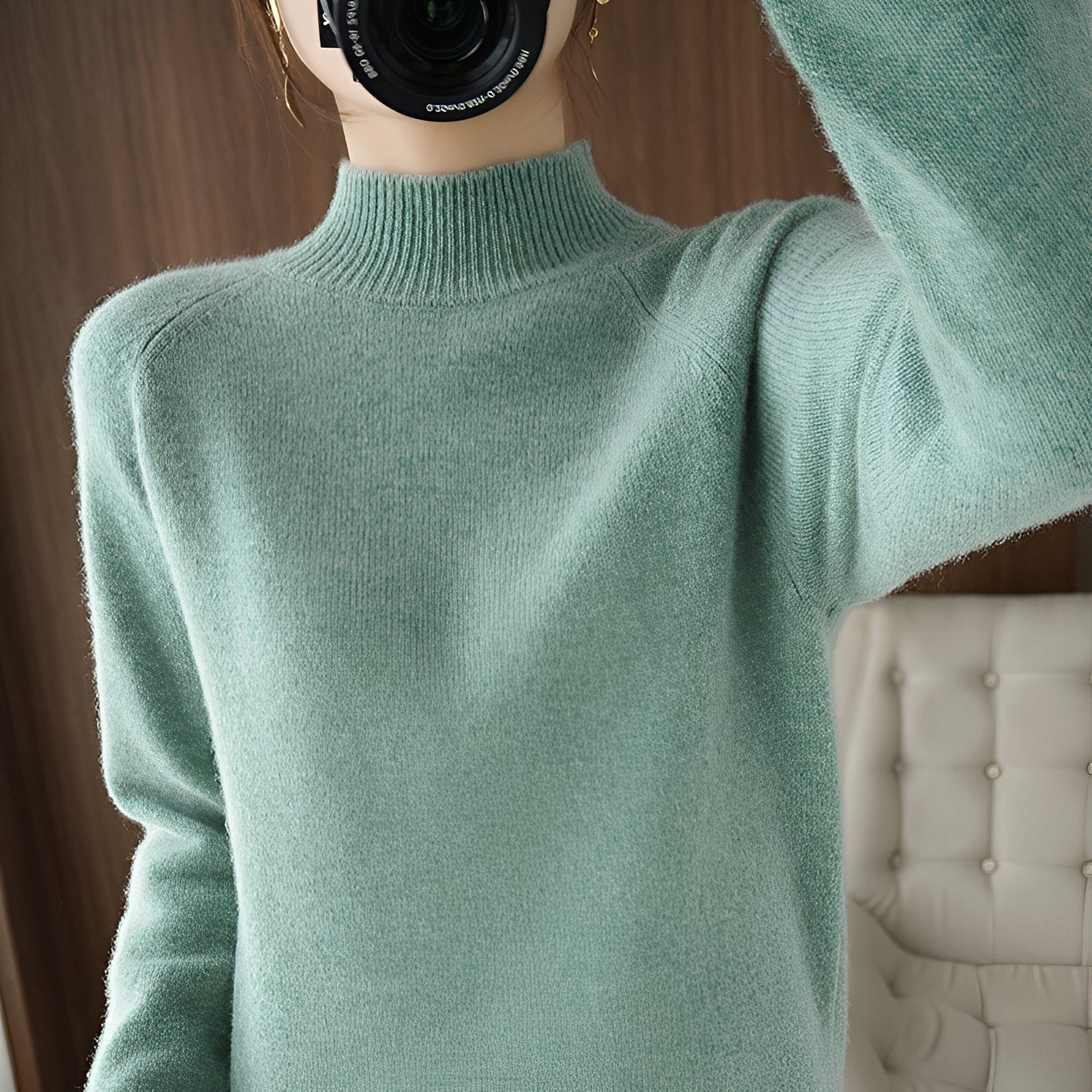Ulyssa - Eleganter Frauen-Kaschmir-Rollkragenpullover