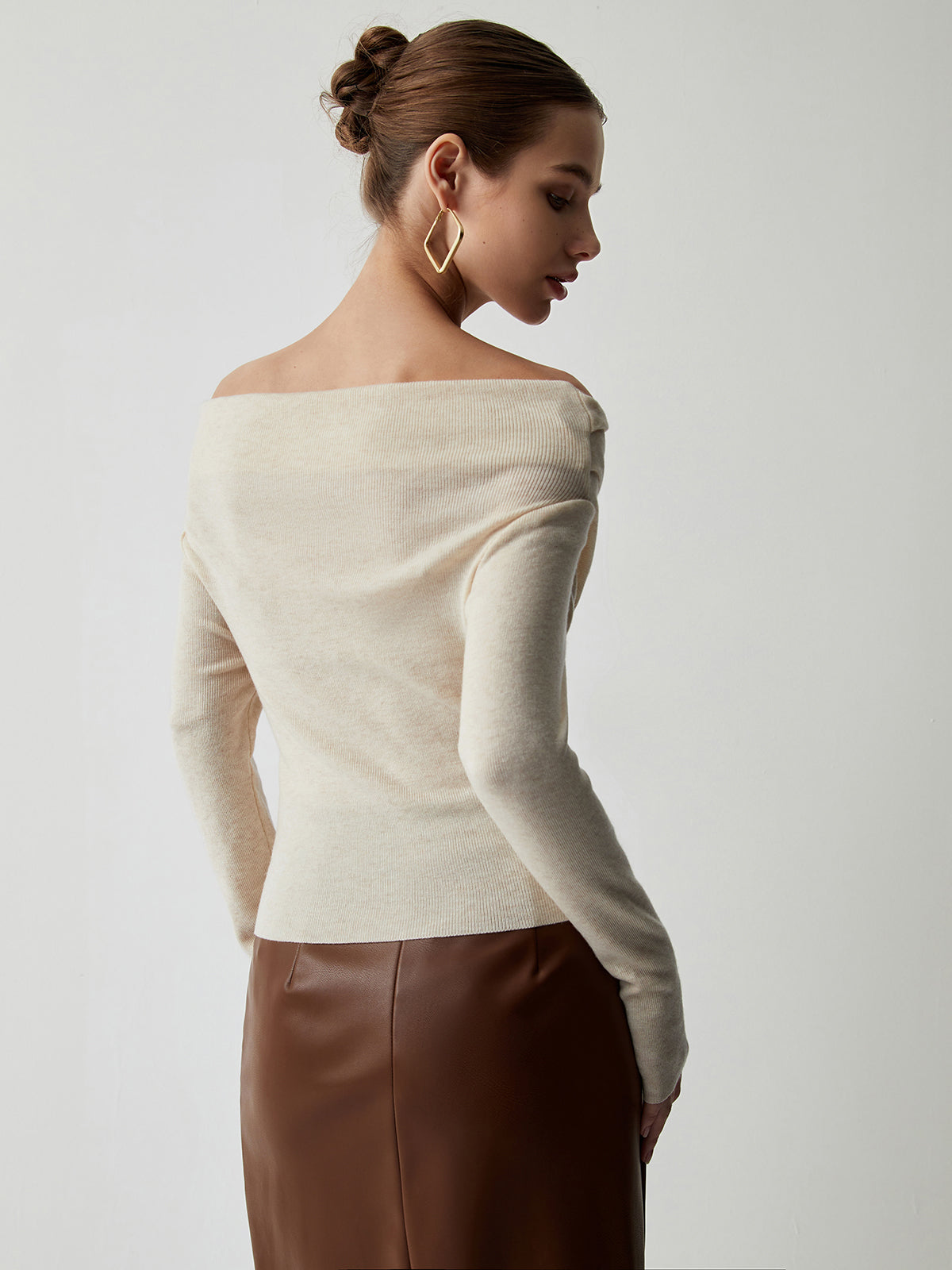 Yasmin – Schulterfreies Stricktop