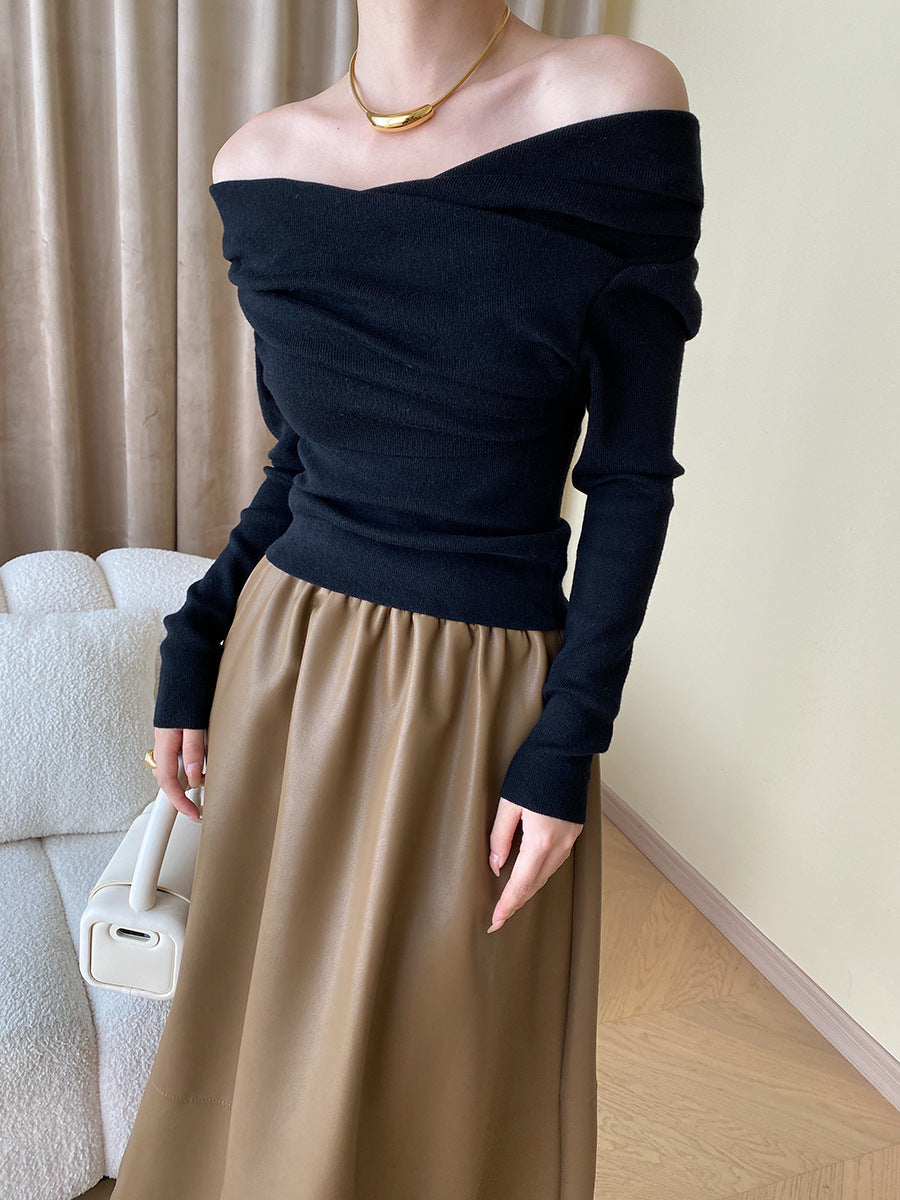 Yasmin – Schulterfreies Stricktop