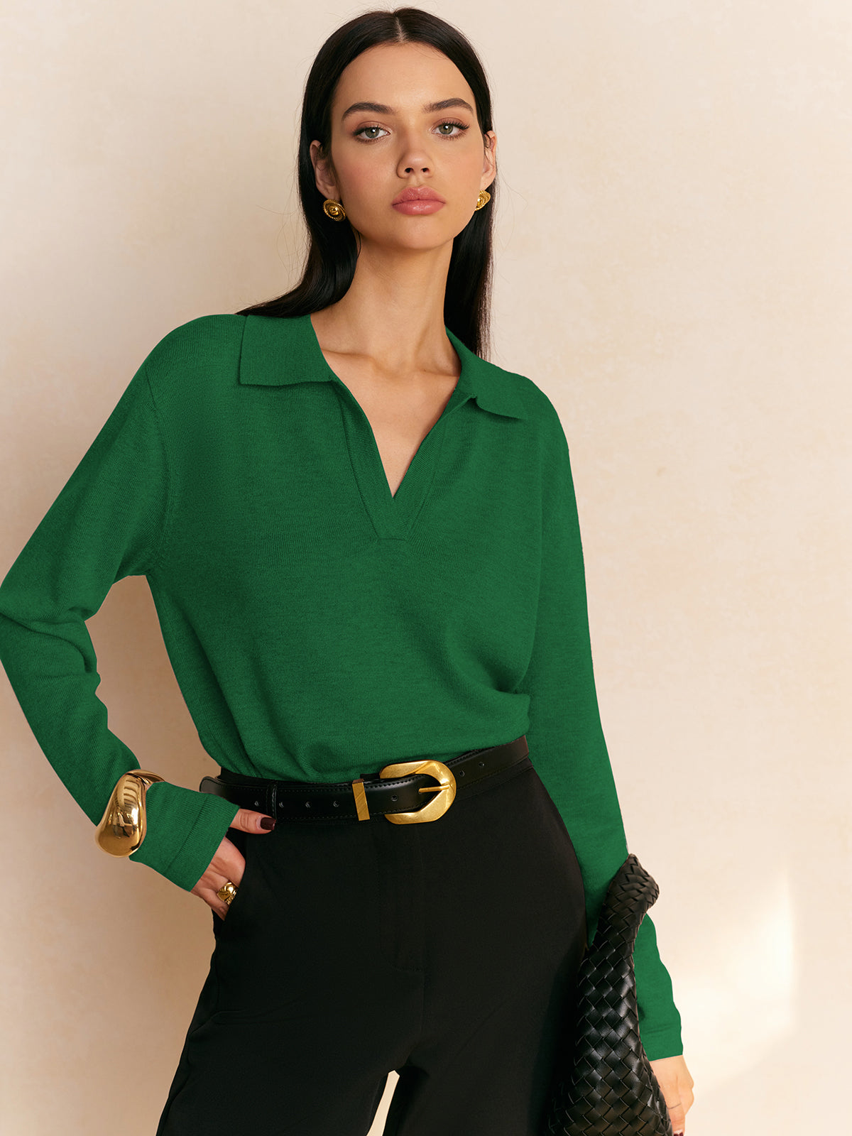 Fiona – Pullover mit weitem Kragen