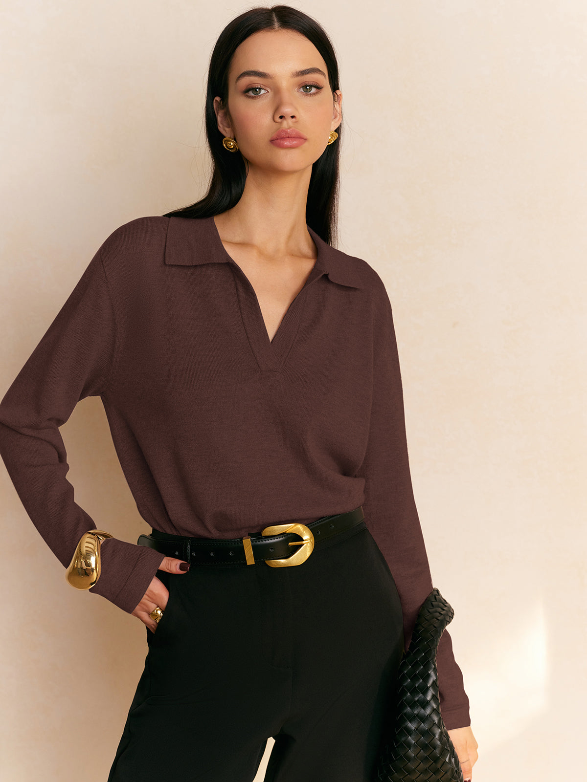 Fiona – Pullover mit weitem Kragen