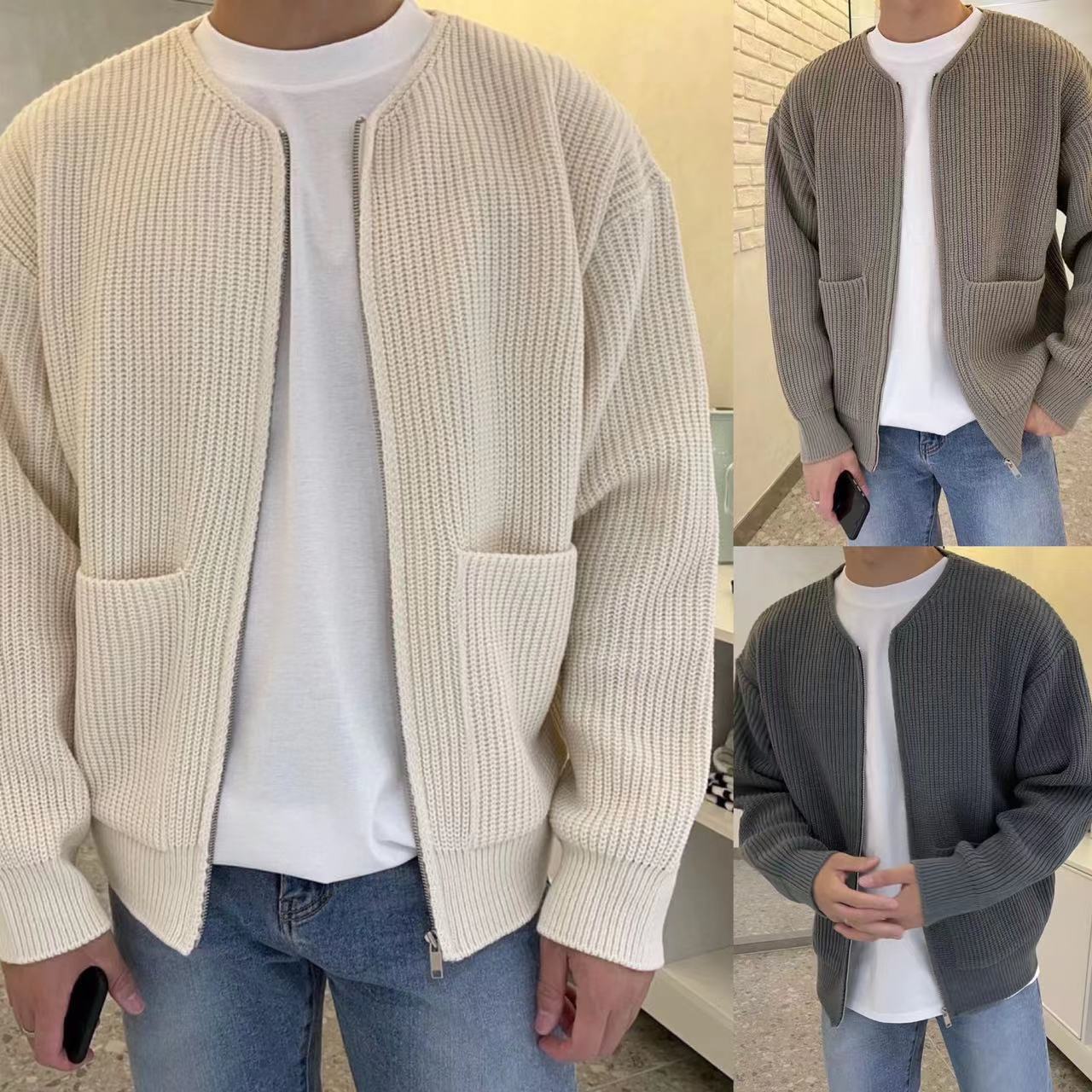 Ronan – Herren Cardigan im Strickmuster