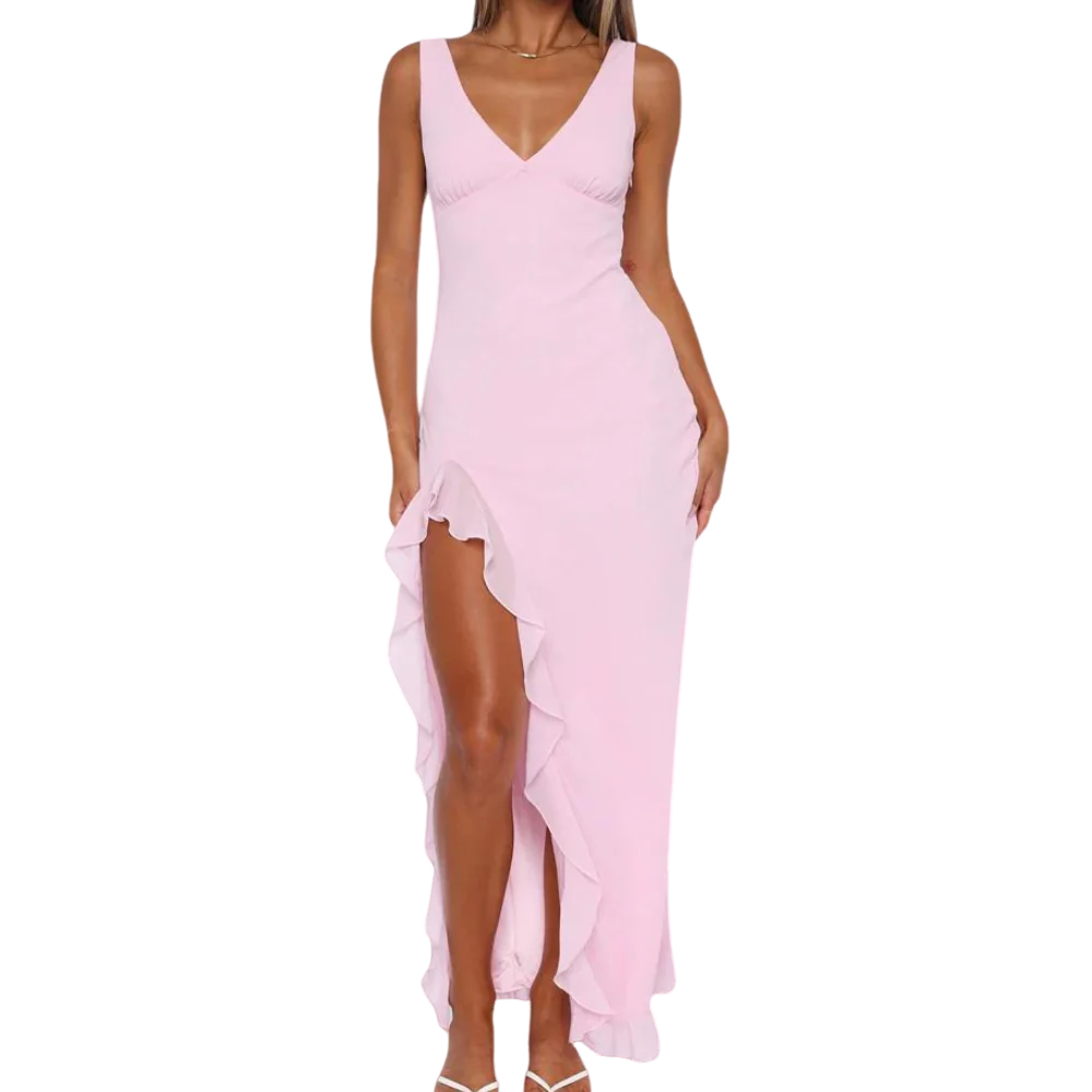 Chloe – Elegantes Abendkleid mit V-Ausschnitt