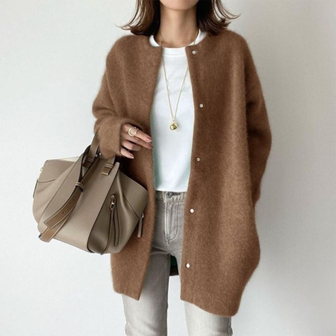 Poppy - Schicke lange Strickjacke