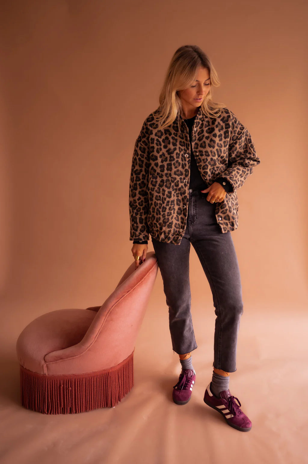 Lea – Bomberjacke mit Leopardenmuster