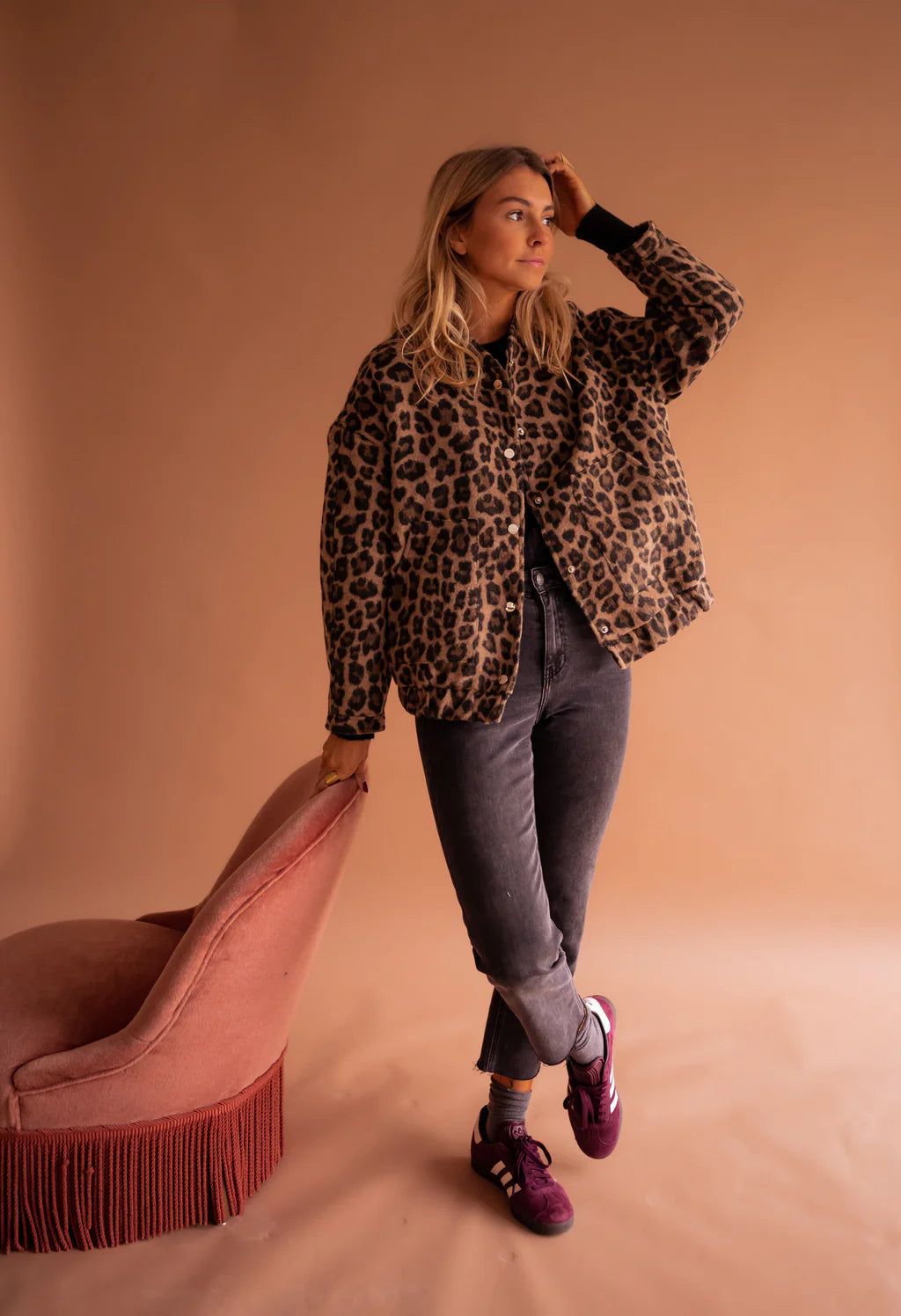 Lea – Bomberjacke mit Leopardenmuster