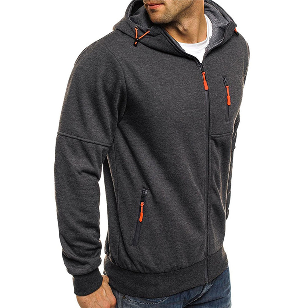 Bilbo - Vielseitiger Männerpullover mit Kapuze und Reißverschluss