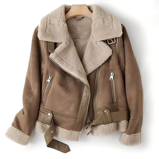 Yasmine - Kuschelige Damen-Motorradjacke aus Lammfell