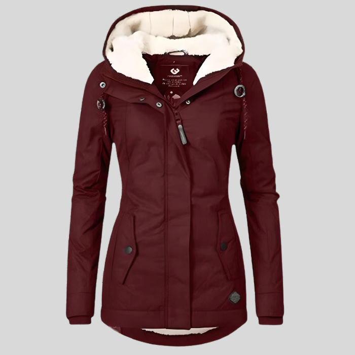 Dixie - Warme Damen-Regenjacke mit Kapuze