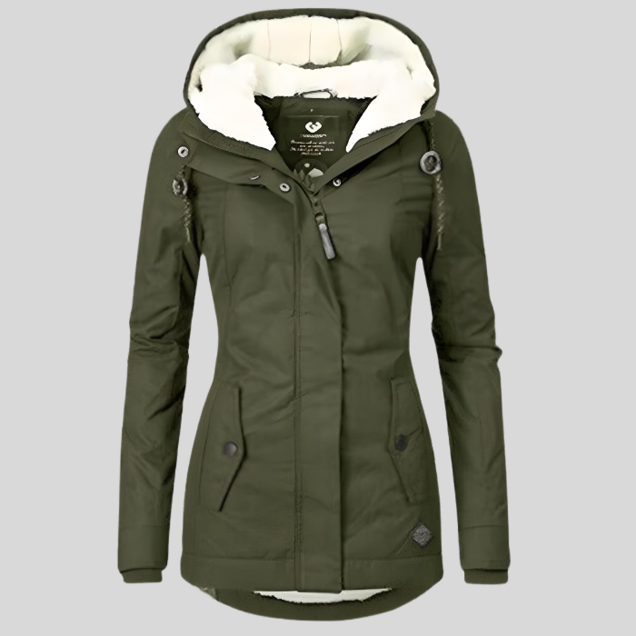 Dixie - Warme Damen-Regenjacke mit Kapuze