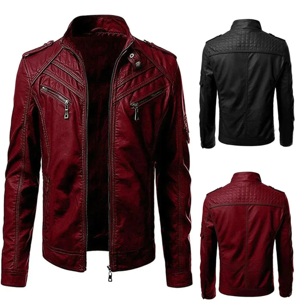 Lucas - Luxuriöse Lederjacke im modernen Stil