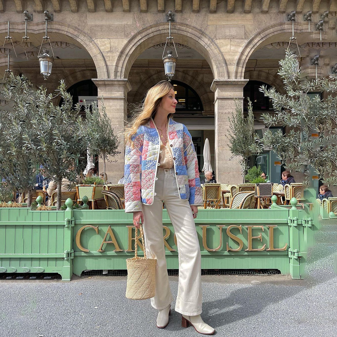 Elena – Steppjacke Blumenmuster