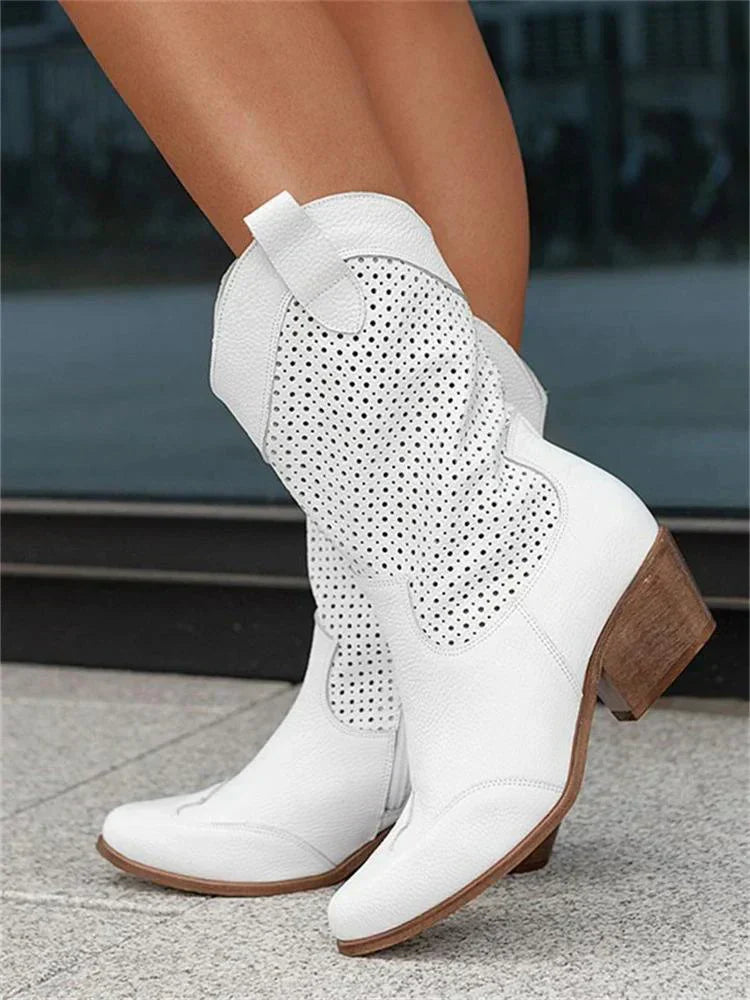 Queenie - Leichte Damen Westernstiefel mit Reißverschluss