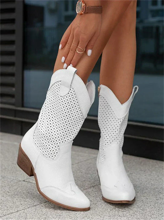 Queenie - Leichte Damen Westernstiefel mit Reißverschluss