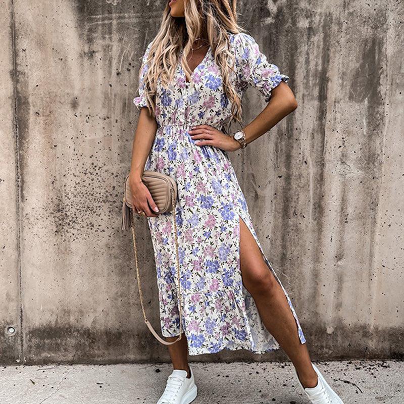 Daina – Blumenrock mit Schlitz