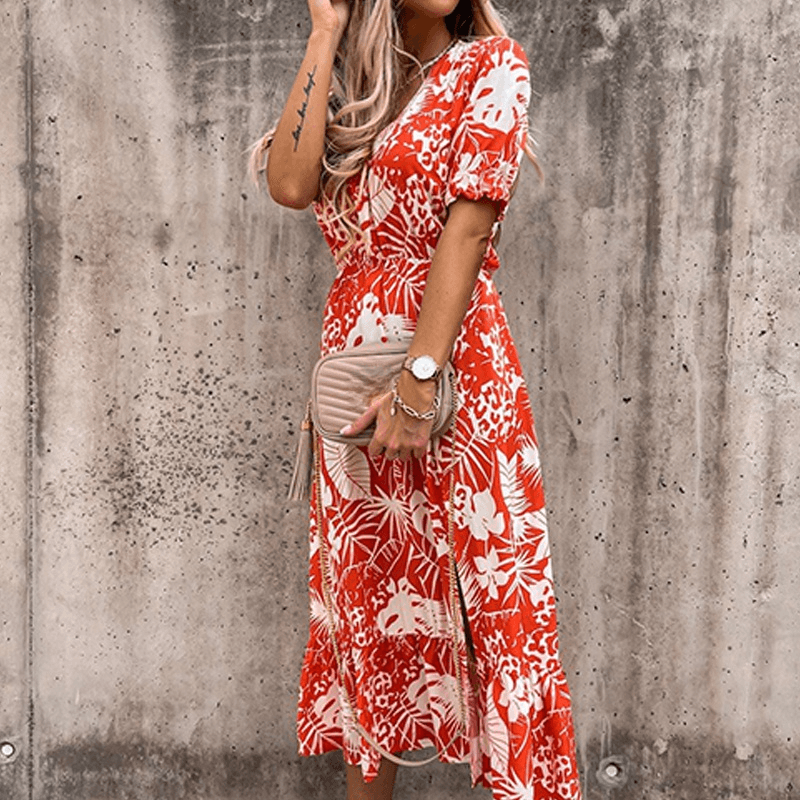 Daina – Blumenrock mit Schlitz