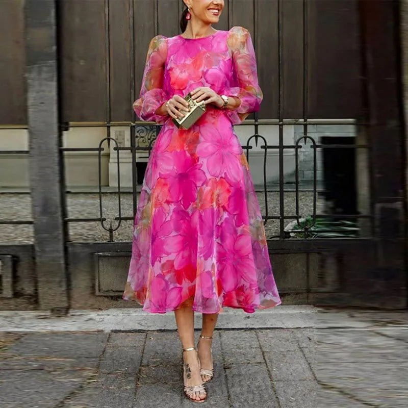 Aria – Elegantes Blumenkleid