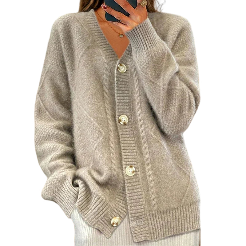Eloise - Eleganter Strick-Cardigan mit feiner Knopfleiste