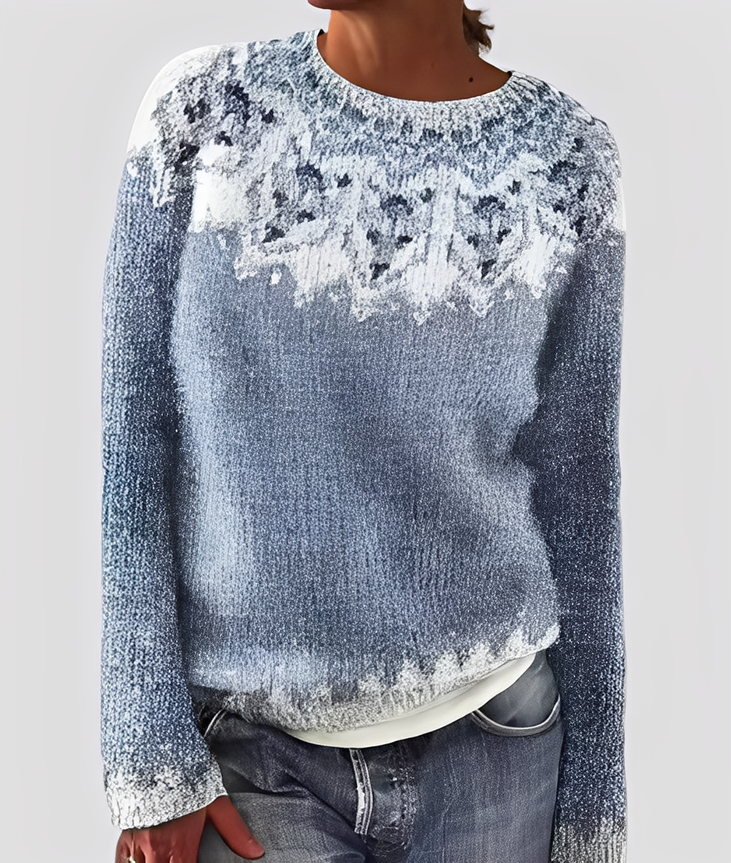 Christal - Schicker, locker geschnittener Damen-Wollpullover