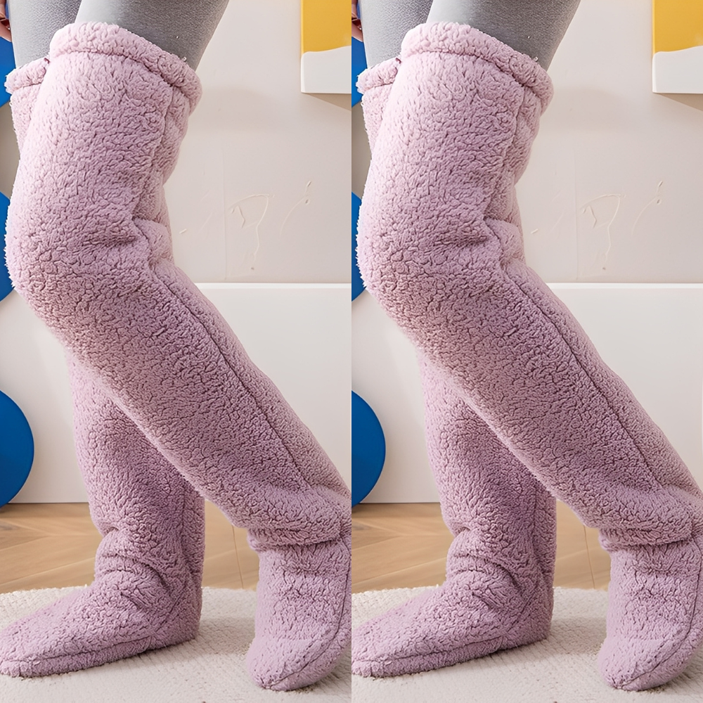 Camellia - Warme, kniehohe Wintersocken für Frauen