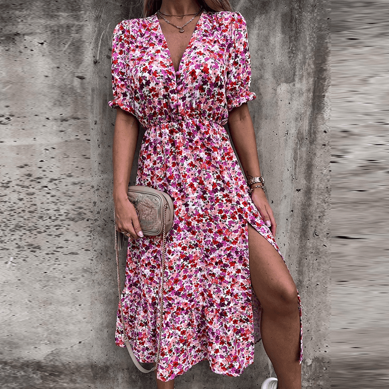 Daina – Blumenrock mit Schlitz