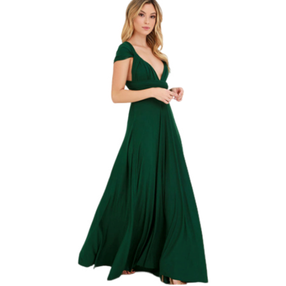 Amira – Langes sexy Kleid mit V-Ausschnitt