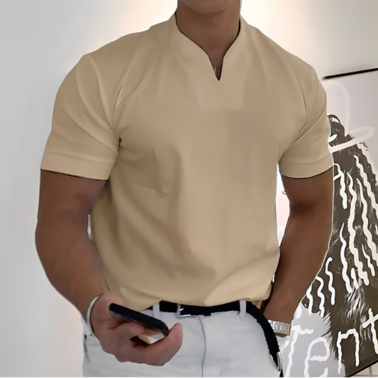 Davin - Schmal geschnittenes Herrenshirt mit V-Ausschnitt