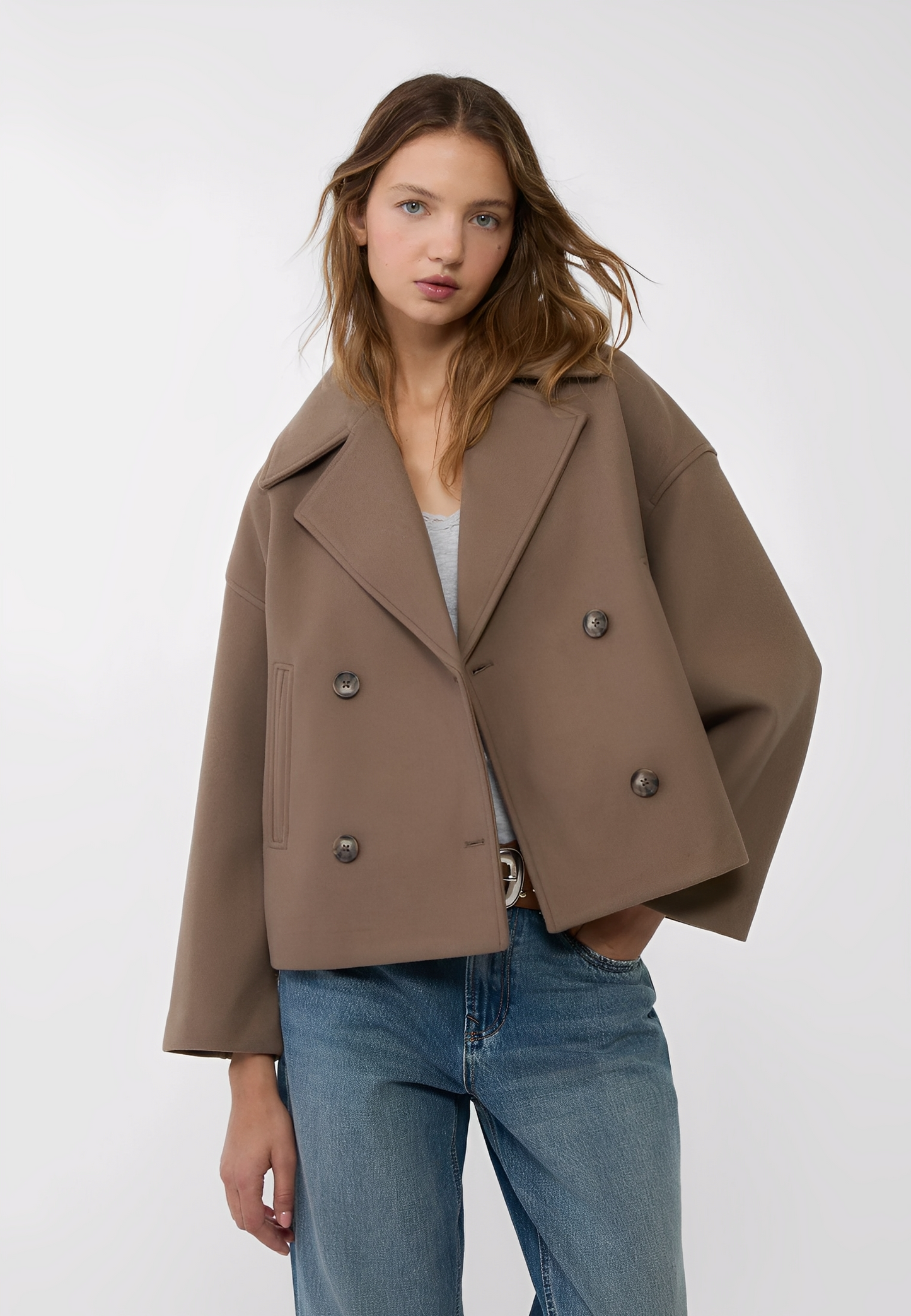 Claire – Kurze Schicke Zweireihige Jacke