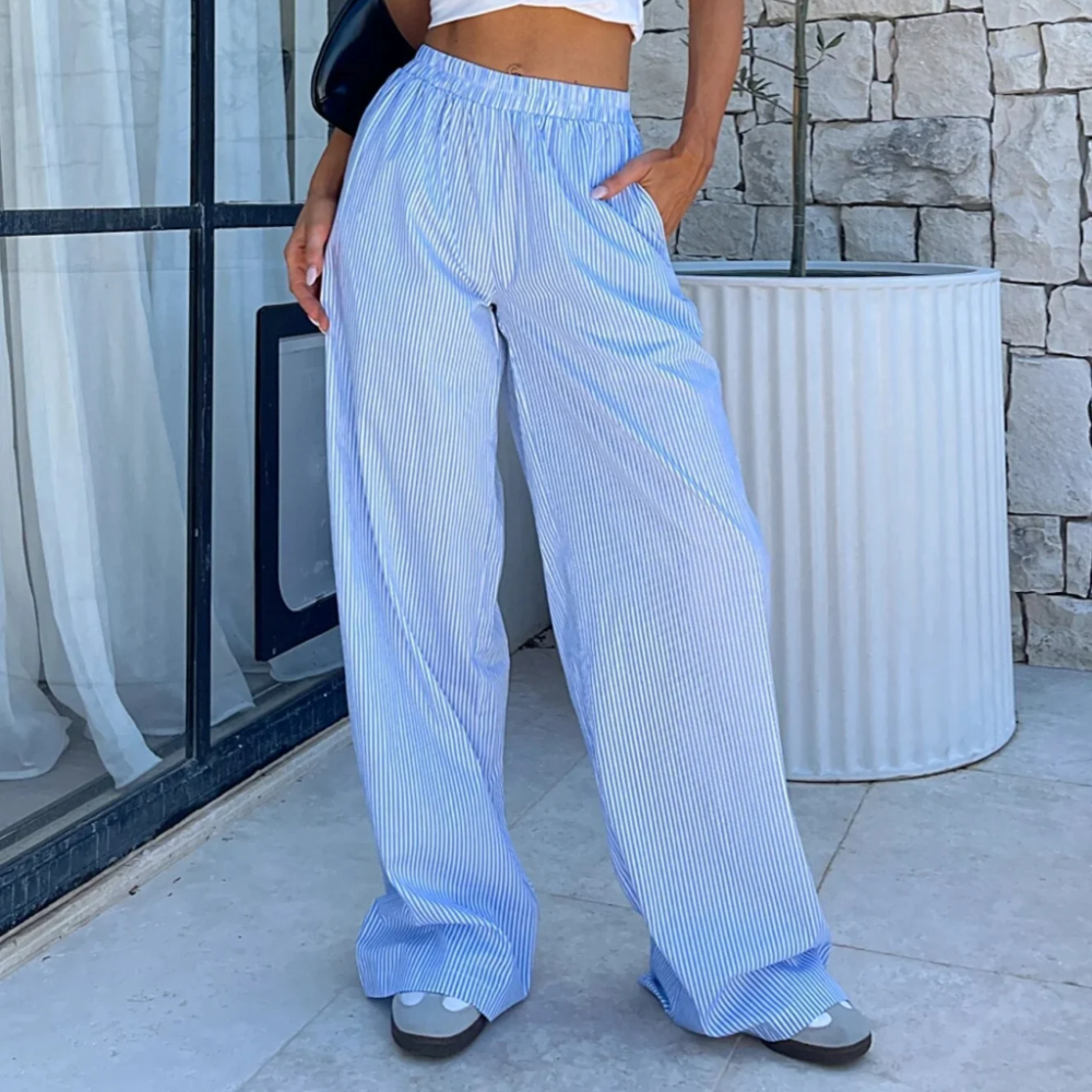 Elis – Damenhosen Breites Bein Hohe Taille