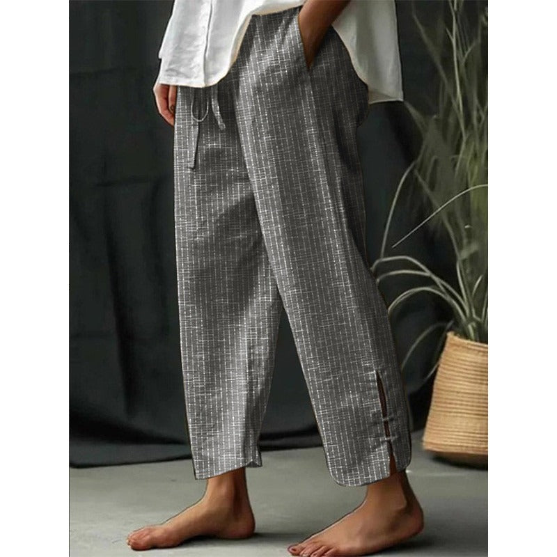 Elaine – Gestreifte Hose mit Taschen