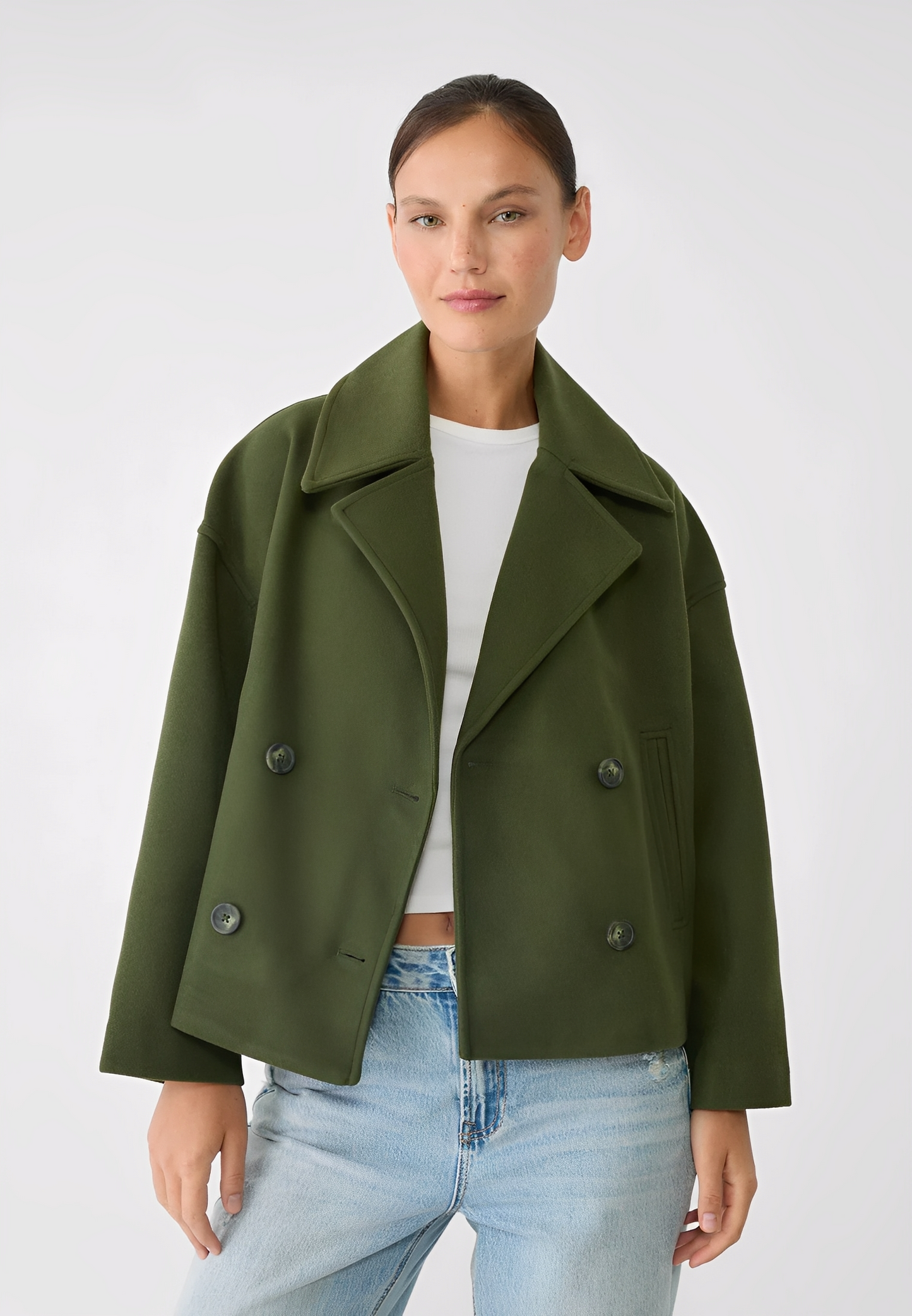 Claire – Kurze Schicke Zweireihige Jacke