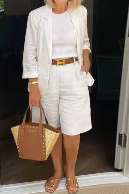 Caroline - Lässiges Leinen-Set im Chic-Stil