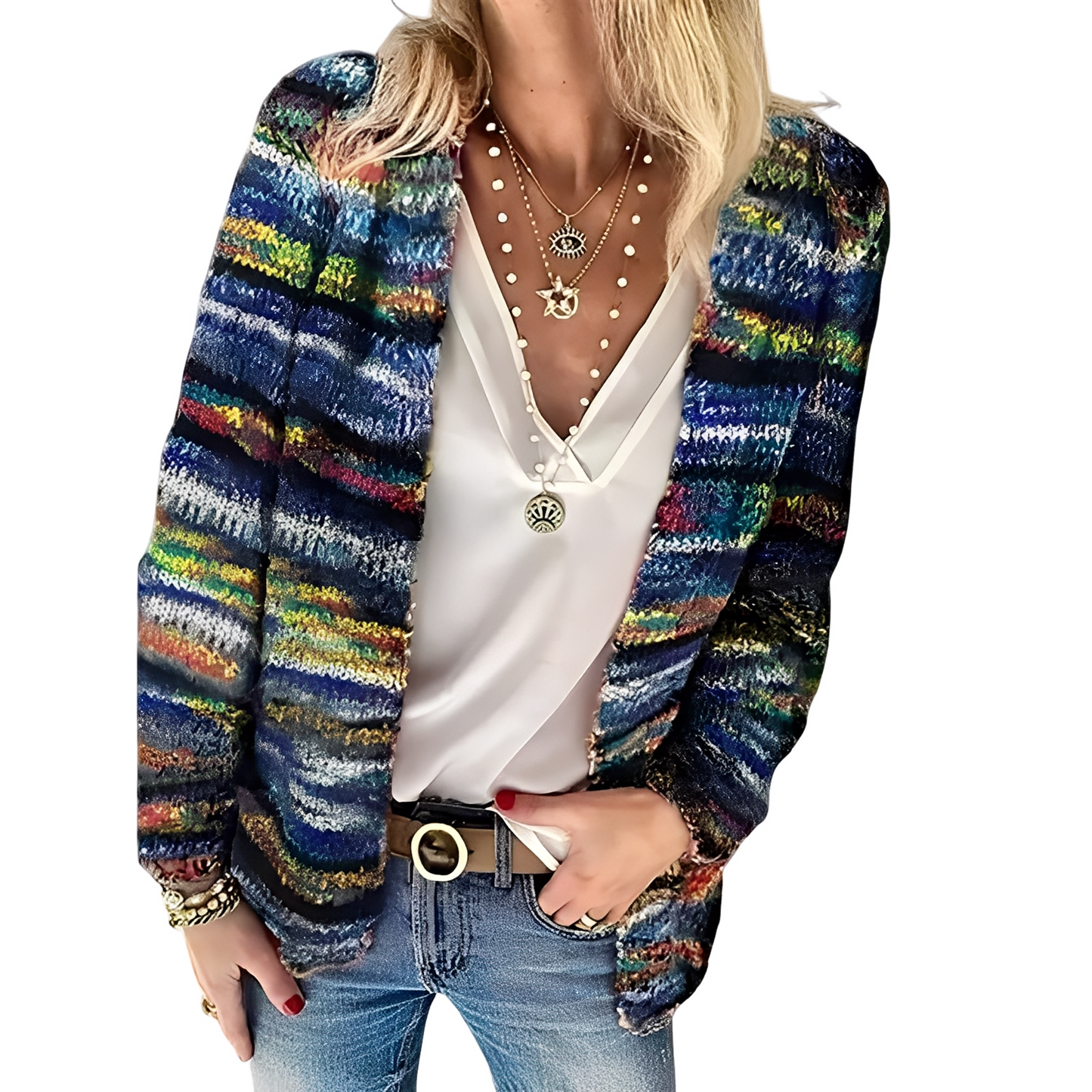 Deonne - Farbige, leichte Damenstrickjacke