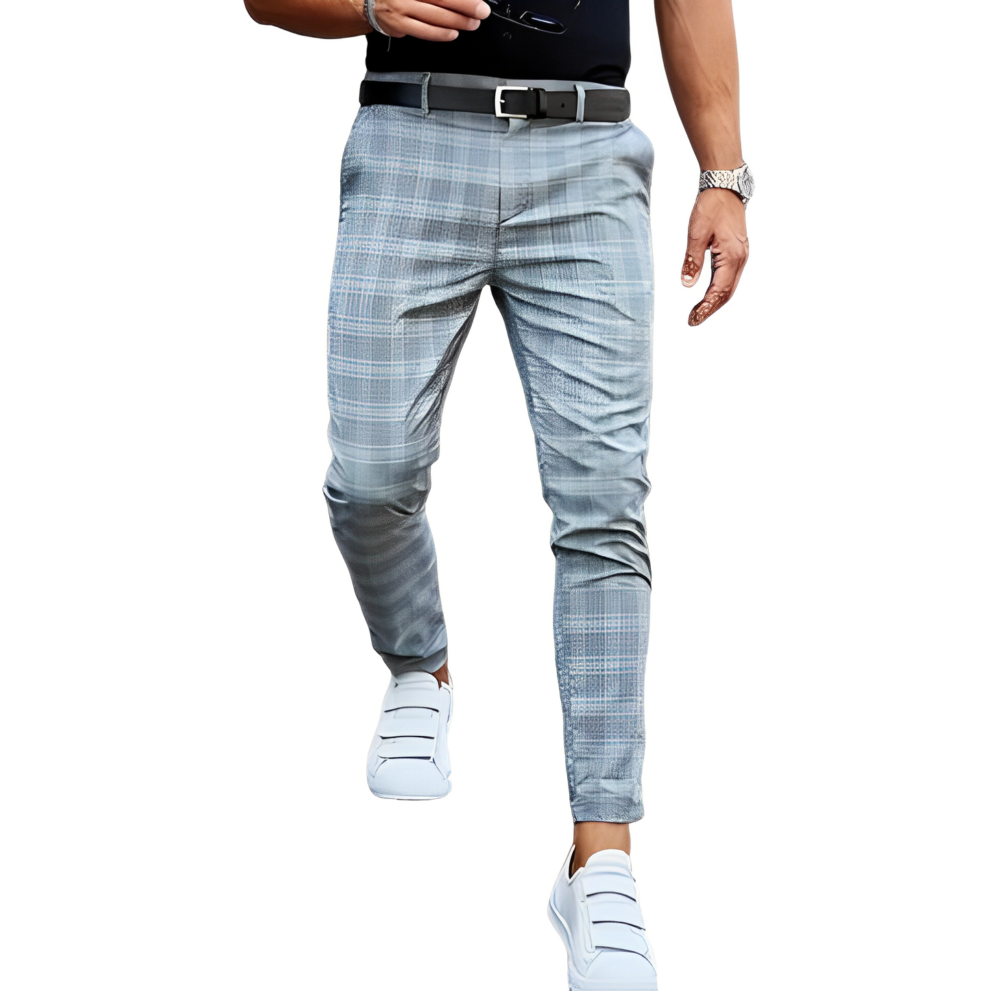 Deacon - Herrenhose im lockeren Slim-Fit mit Karos