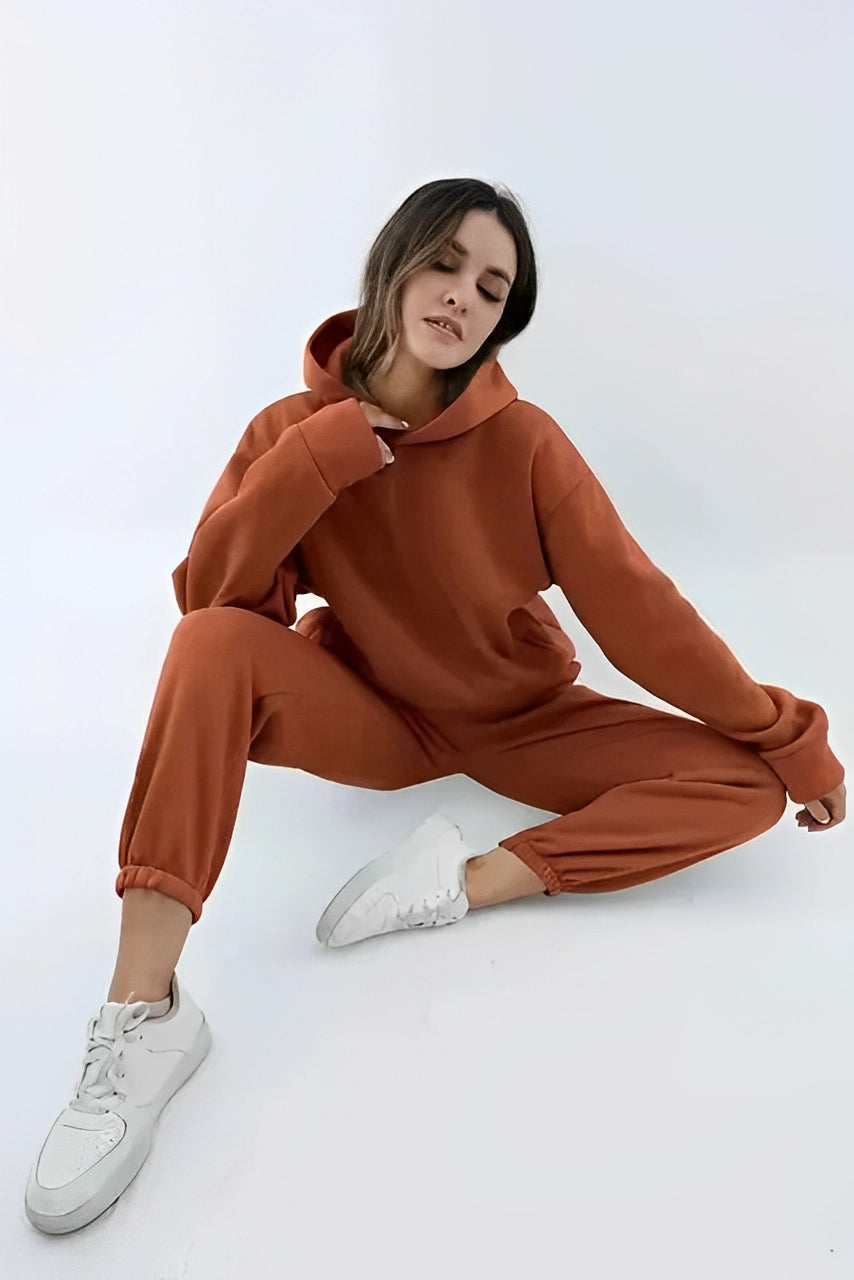 Nora – Damen Kapuzenpullover und Jogginghosen Set