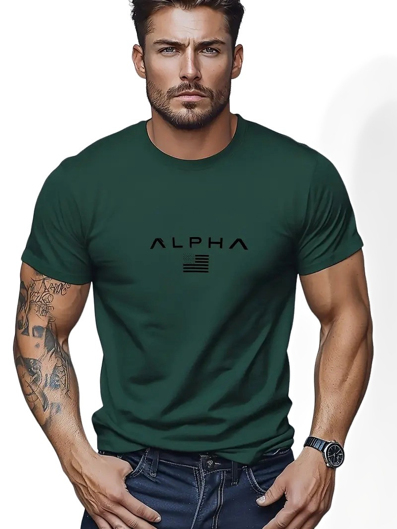 Neal - Einfaches Herren T-Shirt mit Rundkragen
