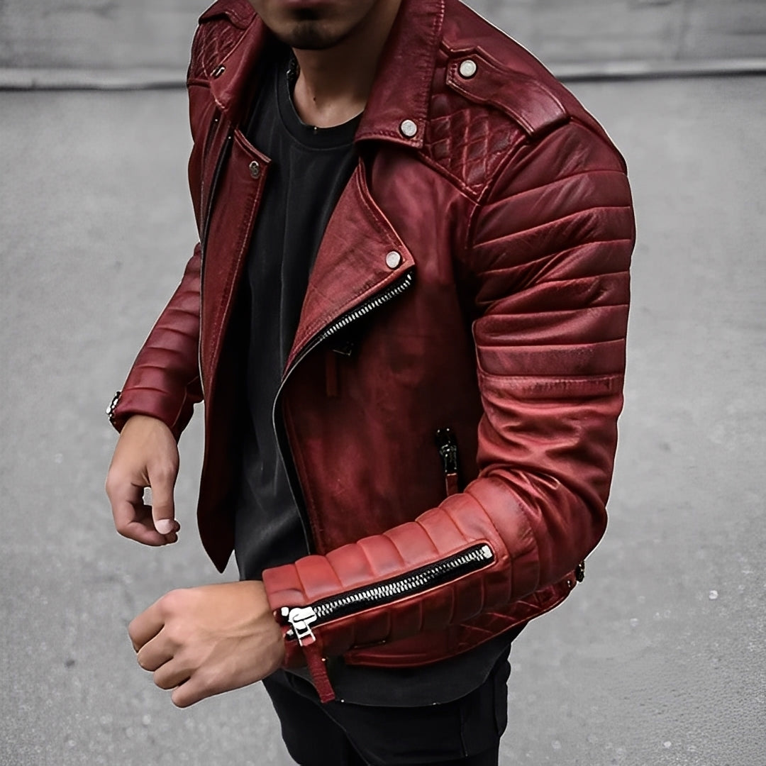 Easton - Herren-Lederjacke im Retro-Look