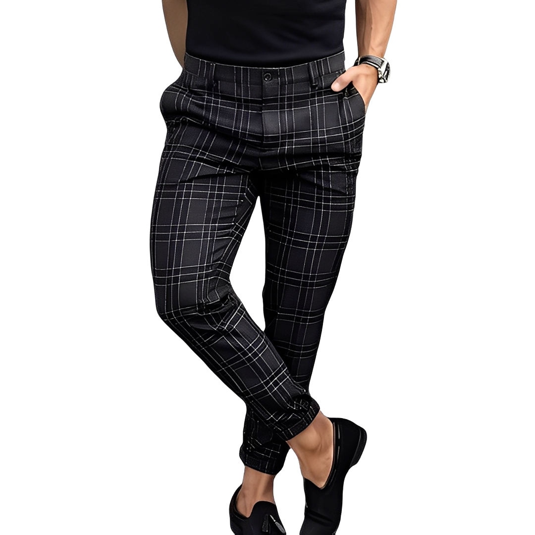 Deacon - Herrenhose im lockeren Slim-Fit mit Karos