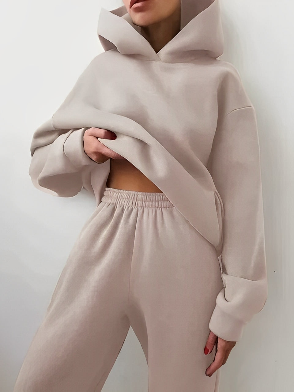 Nora – Damen Kapuzenpullover und Jogginghosen Set