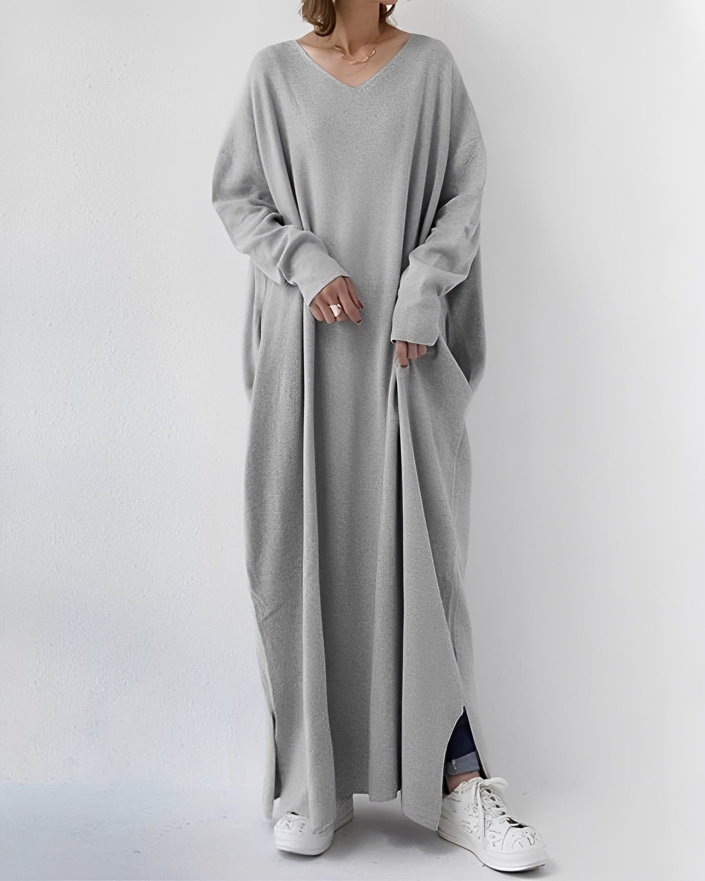 Eliana – Langärmeliges langes Kleid