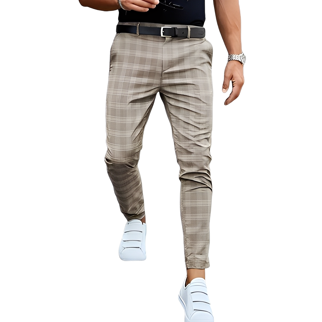 Deacon - Herrenhose im lockeren Slim-Fit mit Karos