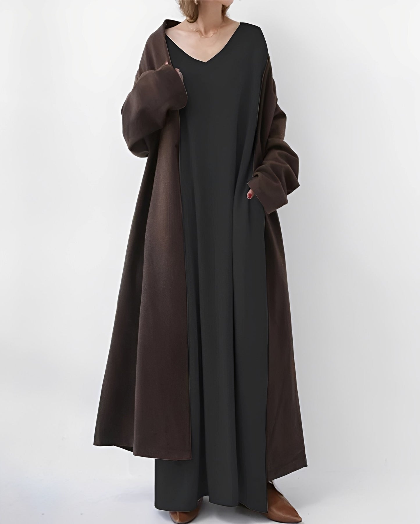 Eliana – Langärmeliges langes Kleid