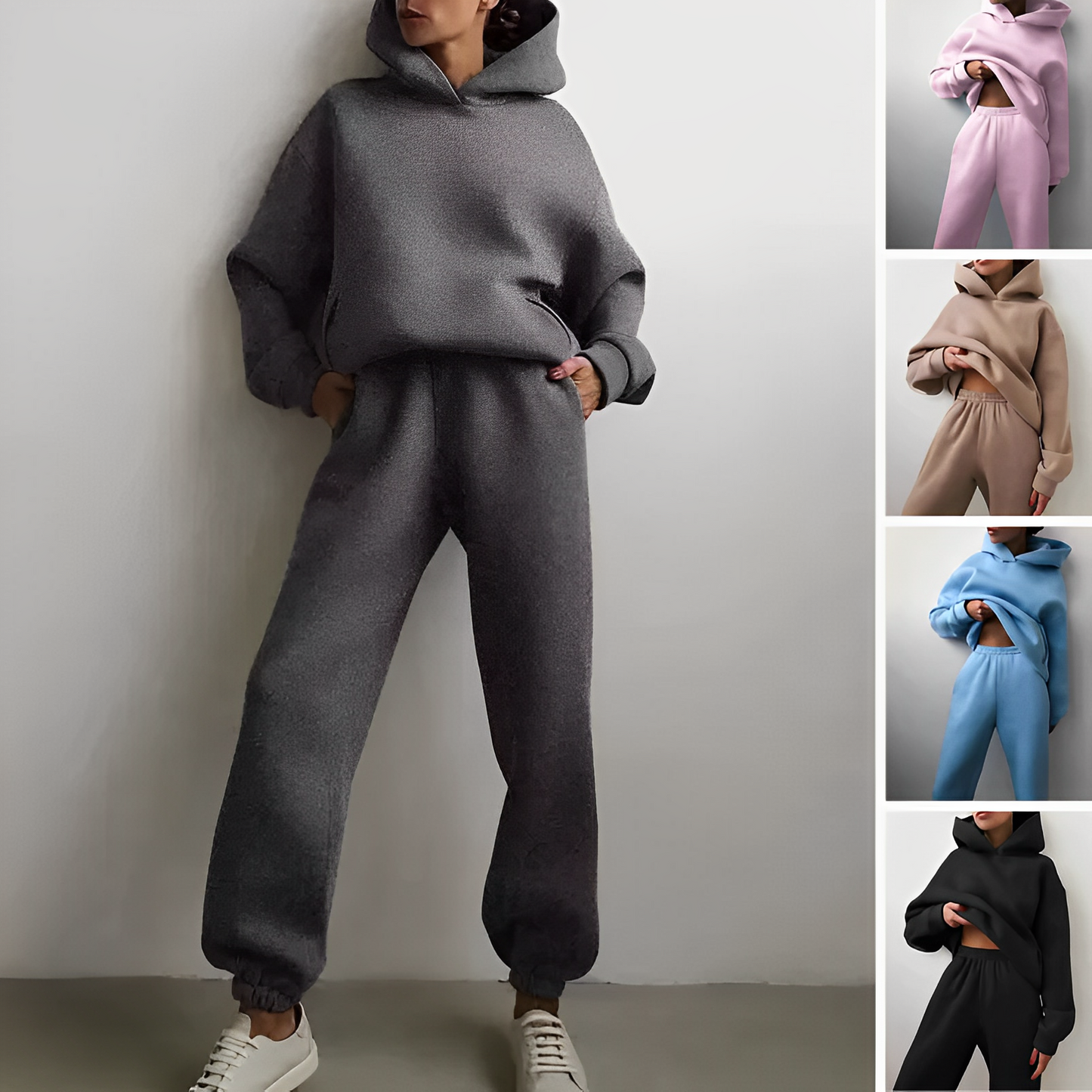 Nora – Damen Kapuzenpullover und Jogginghosen Set