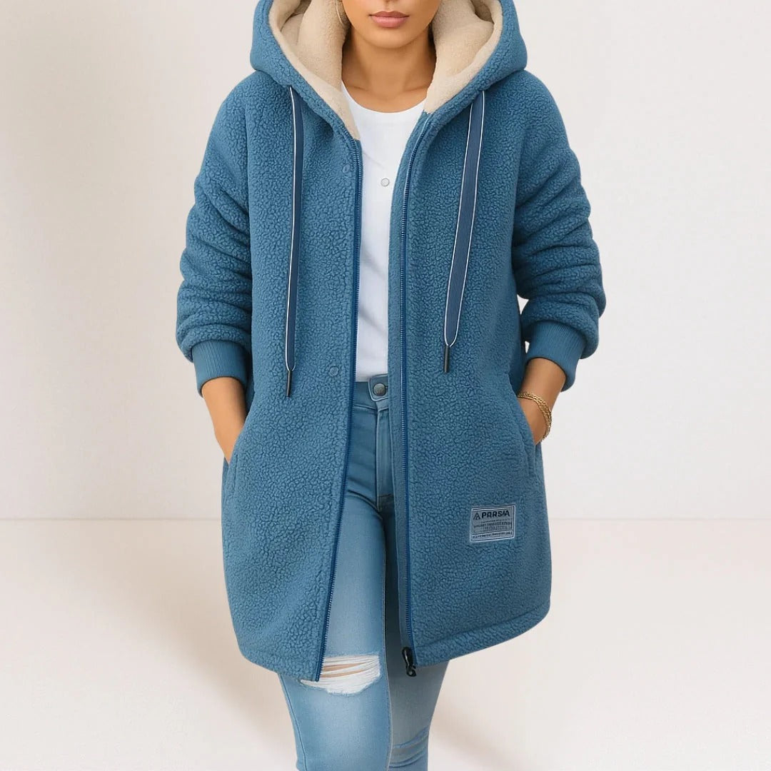 Colene - Bequeme und lockere Damen-Fleecejacke mit Kapuze