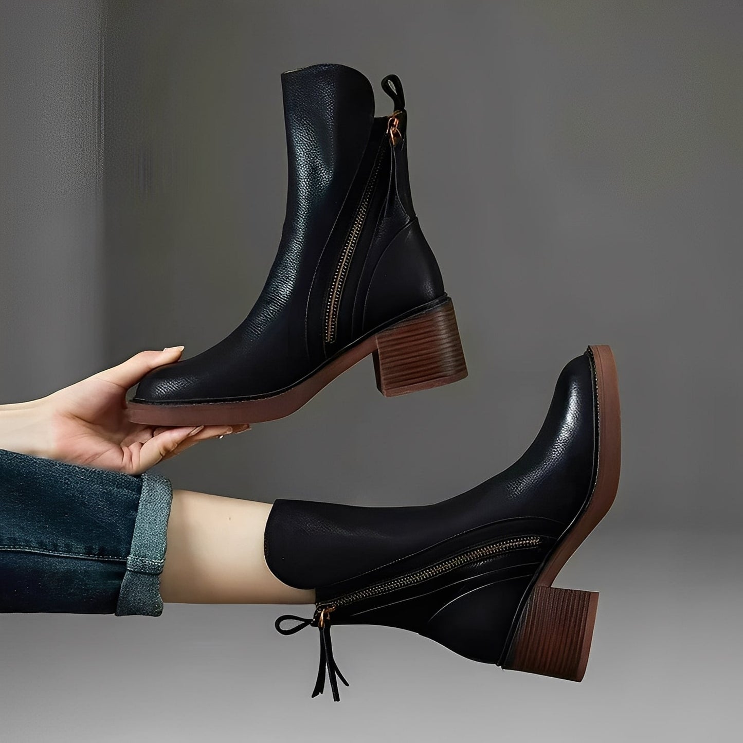 Destini - Schicke Lederstiefeletten für Damen