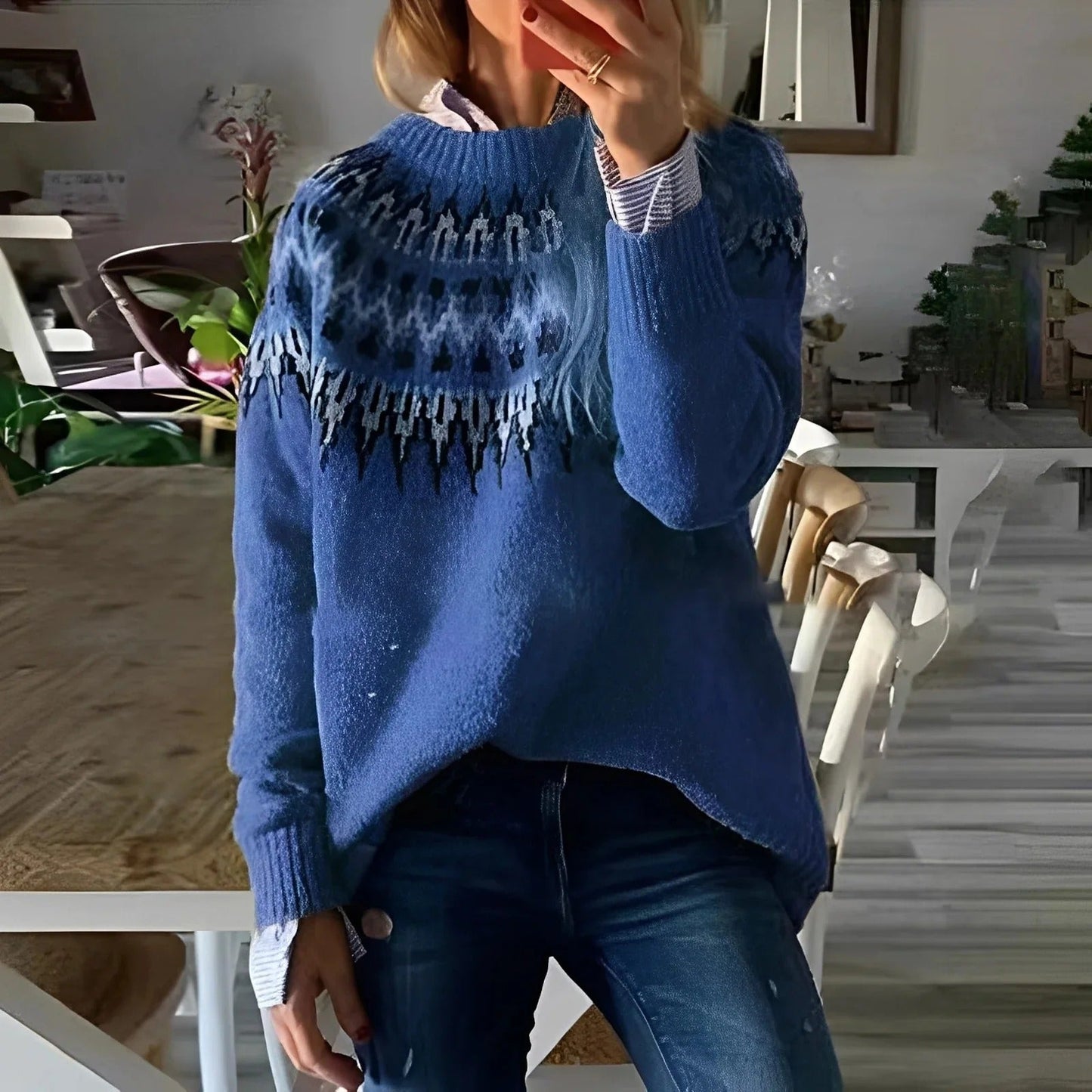 Remy - Klassischer Damenpullover mit Muster