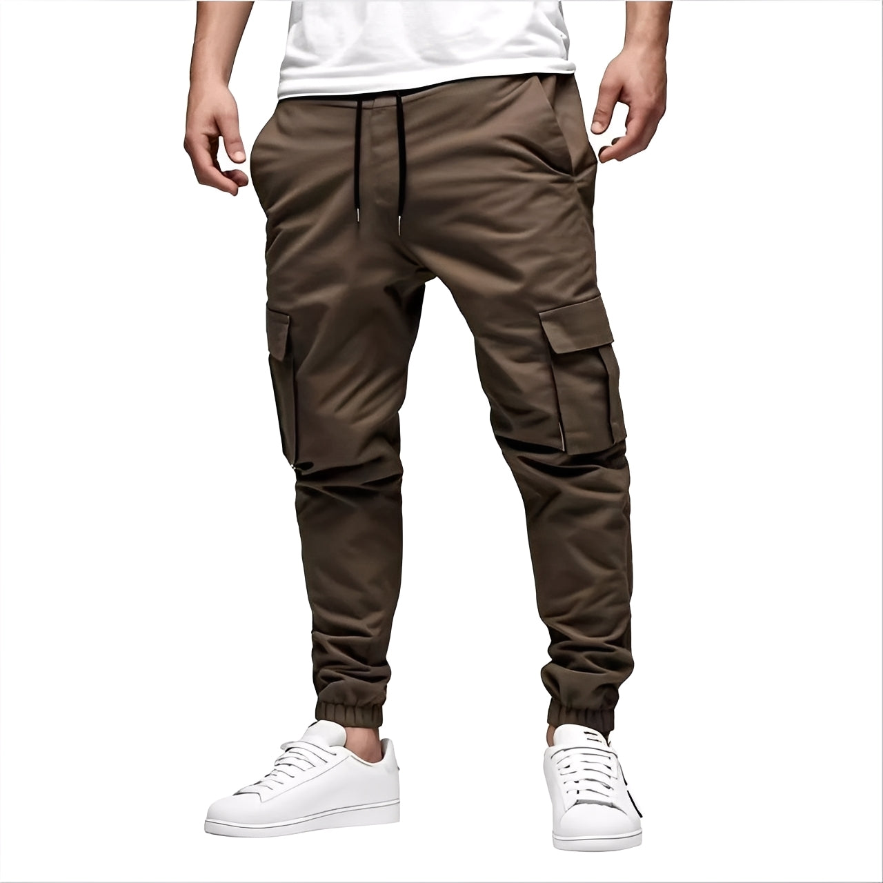 Tevin - Bequeme, schmal geschnittene Stretch-Cargohose für Herren