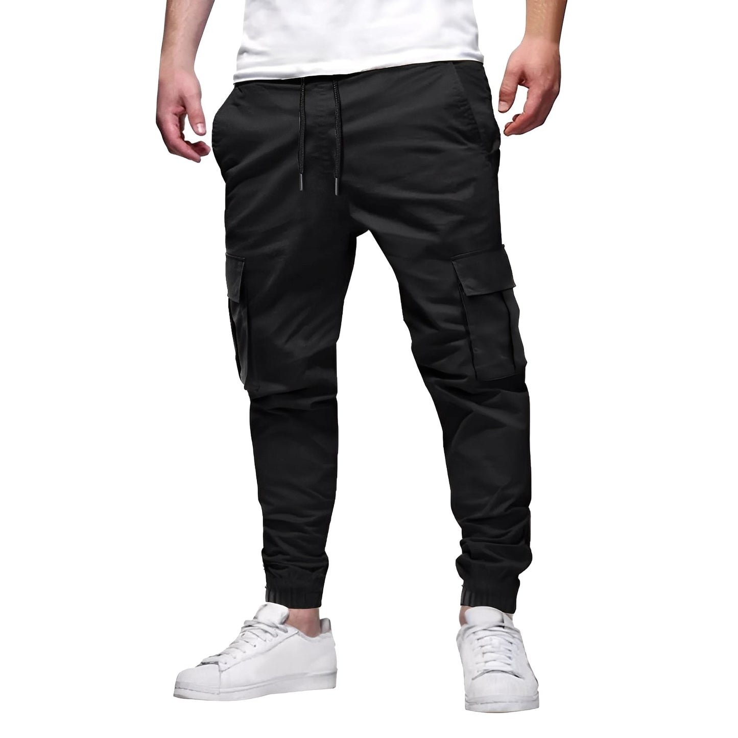 Tevin - Bequeme, schmal geschnittene Stretch-Cargohose für Herren